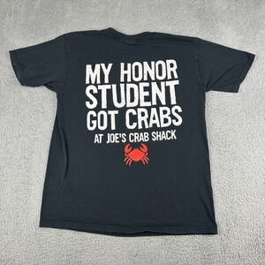 Joes Crab Shack Shirt Adult Larger Black My Honor Student Got Crabs Joe's Stuff